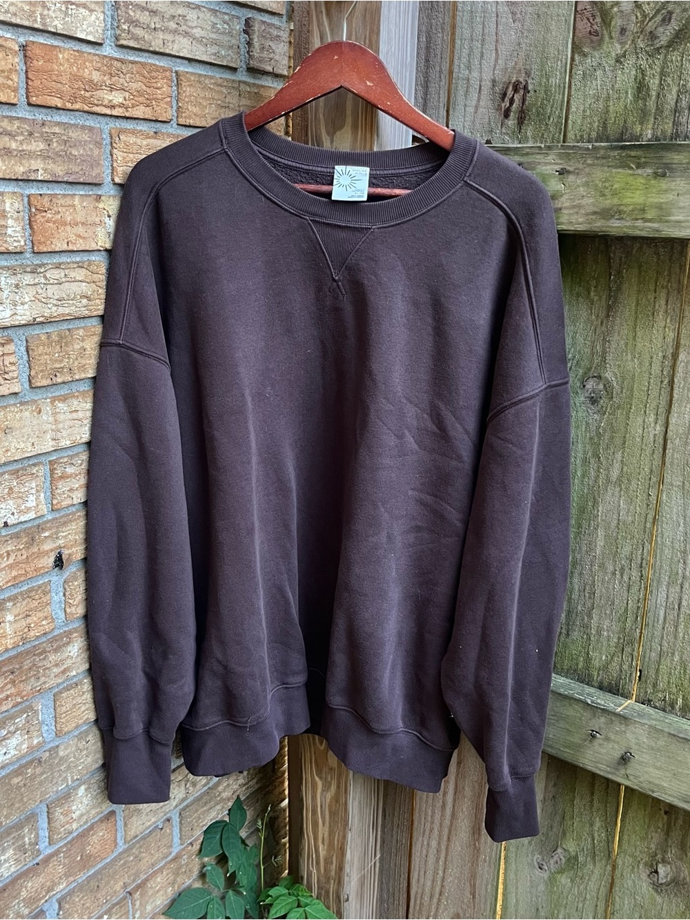 Aerie Chocolate Brown Oversized Crewneck Sweatshirt